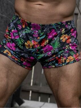 Men's Combat Iron Co Ranger Silkies 2.5” Tropical Training Shorts size Large